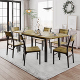 iPormis 63" Extendable Kitchen Table Set for 4-6 People