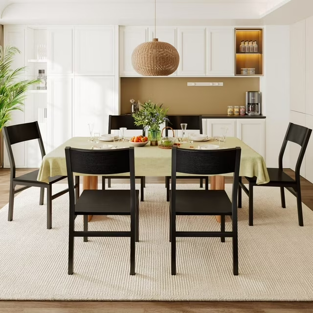 iPormis 35''Tall Dining Chairs Set of 6, Dining Room Chairs with MDF Board & Metal Frame