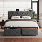 iPormis Bed Frame with Storage Drawers