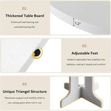 iPormis 59" Extendable Round Dining Table for 6 Modern Kitchen Table with Sturdy Wooden Base, Dining Room Table with Thickened MDF Board