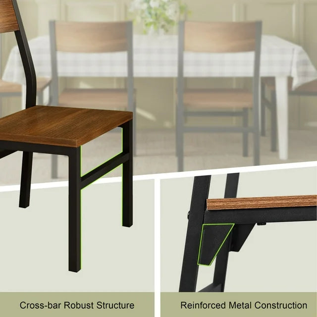 iPormis 35''Tall Dining Chairs Set of 6, Dining Room Chairs with MDF Board & Metal Frame