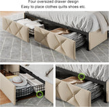 Feonase Bed Frame with 4 Storage Drawers
