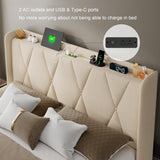 Feonase Bed Frame with 4 Storage Drawers
