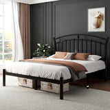Feonase Metal Bed Frame with Retro Headboard
