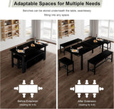 Feonase 5-Piece Dining Table Set for 4-8 People