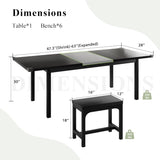 Feonase 7-Piece Dining Table Set for 4-8
