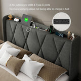 Feonase Bed Frame with 4 Storage Drawers