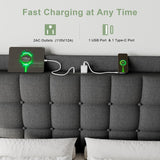 Feonase Bed Frame with Charging Station