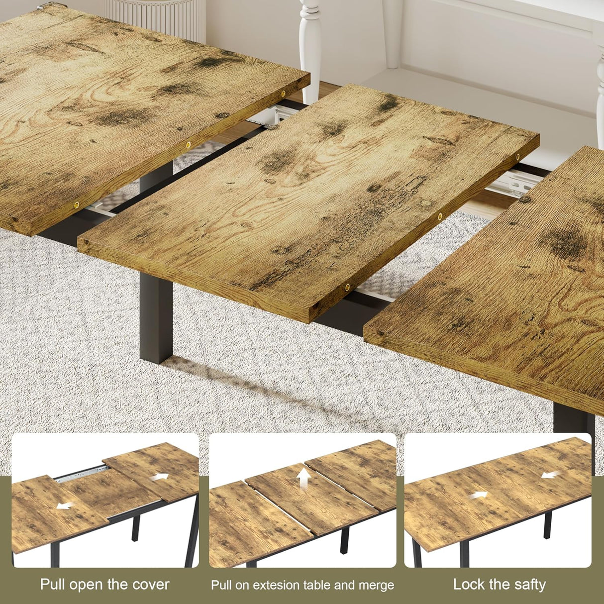 Feonase 63" Extendable Dining Table