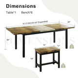 Feonase 7-Piece Dining Table Set for 4-8