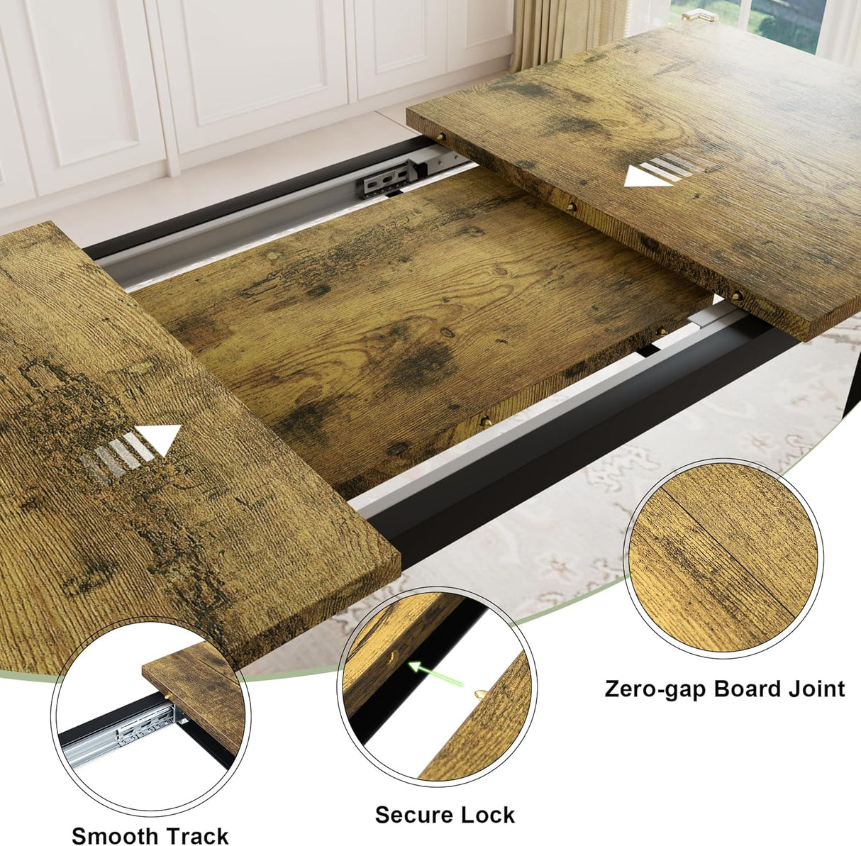 Feonase 7-Piece Dining Table Set for 4-8