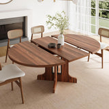 Feonase 59" Round Extendable Dining Room Table for 6