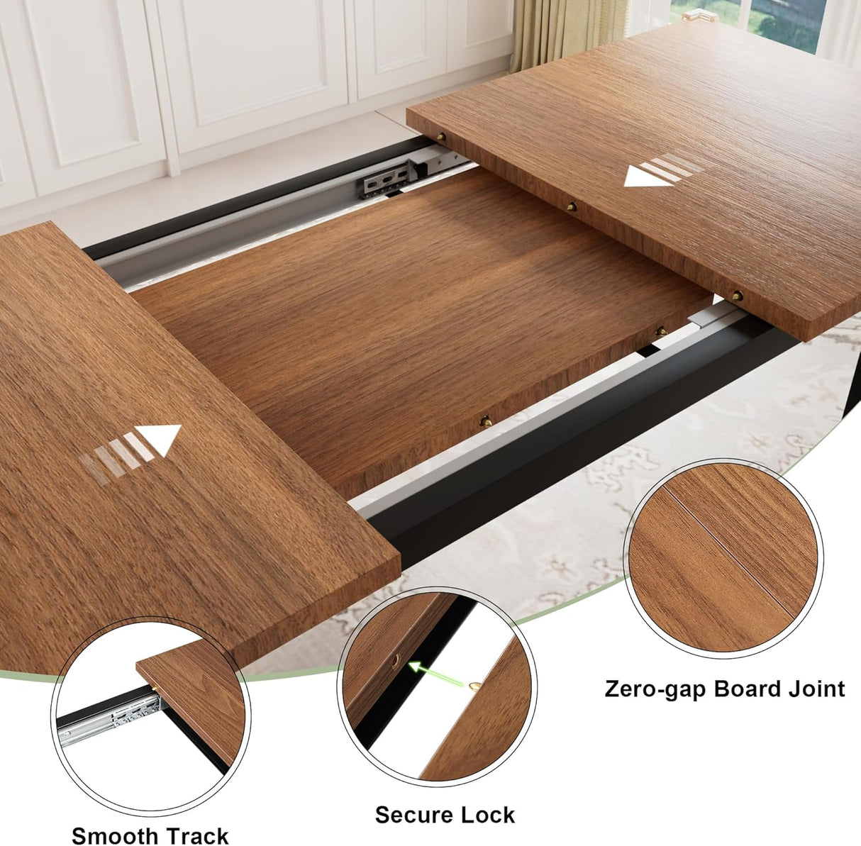 Feonase 7-Piece Dining Table Set for 4-8