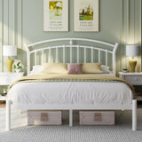 Feonase Metal Bed Frame with Retro Headboard