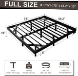 Feonase Floating Bed Frame with Charging Station and Led Lights