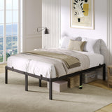 Feonase Metal Bed Frame Platform Bed with 6 Non-Slip Mattress Gaskets