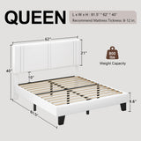 Upholstered Twin Size Bed Frame with Linen Fabric Headboard