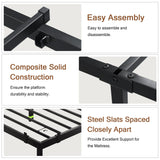 Metal Bed Frame Platform Bed Frame with 6 Mattress Slide Stoppers