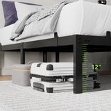 Feonase Metal Bed Frame Platform Bed with 6 Non-Slip Mattress Gaskets